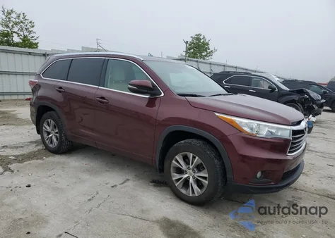 2015 Toyota Highlander Xle z USA, uszkodzony, nr VIN 5TDJKRFH7FS077079